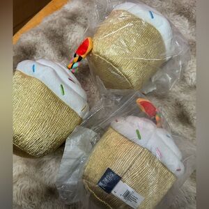 Packed Party Dog Plush Cupcake Toy count of 3